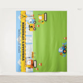 Tenture Upsherin Personnalisé Cute Construction BACKDROP (Devant)