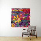 Tenture Urban Bloom Affiche Explosion de Fleurs Graffiti (En situation (horizontale))