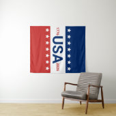 Tenture USA 1776 2026 250th Anniversary Red White Blue (En situation (horizontale))