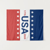 Tenture USA 1776 2026 250th Anniversary Red White Blue (Devant (Horizontal))