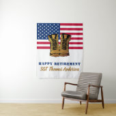 Tenture USA American Flag Gold Boots Retraite militaire (En situation)