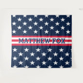 Tenture USA Stars Stripes ⭐ Monogram Dazzling (Devant (Horizontal))