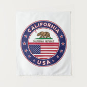 Tenture USA_STATES - WITH_FLAG_California_circle_with_flag (Devant)