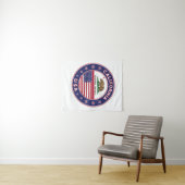 Tenture USA_STATES - WITH_FLAG_California_circle_with_flag (En situation (horizontale))