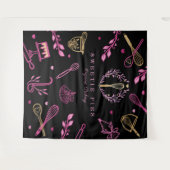 Tenture Ustensiles de cuisine et de pâtisserie Black, Pink (Devant (Horizontal))