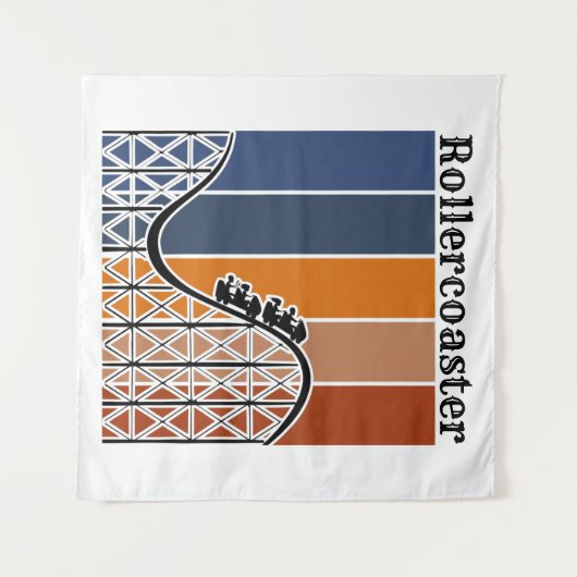 Tenture Vacances d'été à cheval Rollercoaster Retro (Devant (Horizontal))