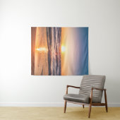 Tenture Vacances tropicales au coucher du soleil sur l'océ (En situation (horizontale))