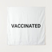 Tenture Vacciné, noir blanc personnalisable (Devant)