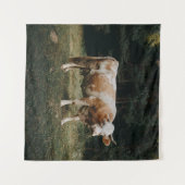 Tenture VACHE CHAINÉE Brown ET BLANCHE (Devant (Horizontal))