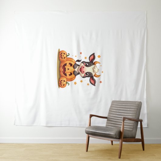 Tenture Vache citrouille Patch (En situation (horizontale))