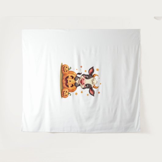 Tenture Vache citrouille Patch (Devant (Horizontal))