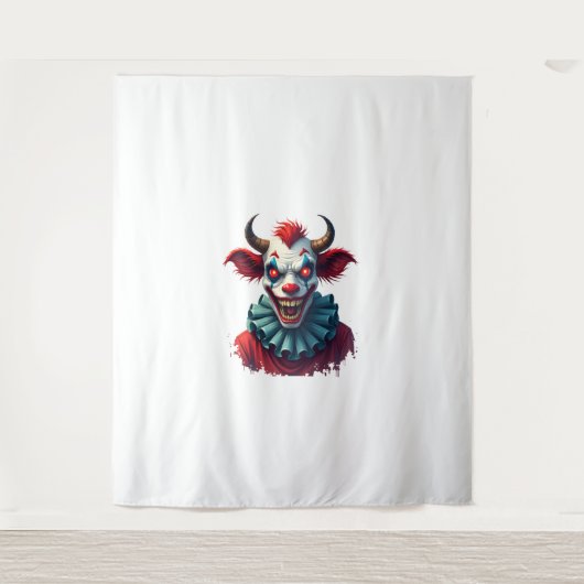 Tenture Vache clown de la terreur (Devant)