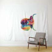 Tenture Vache cool dans le T-shirt classique de la prairie (En situation (horizontale))