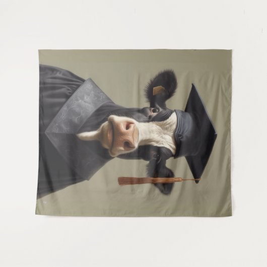 Tenture Vache diplômée (Devant (Horizontal))