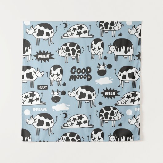 Tenture Vache et lait (Devant)