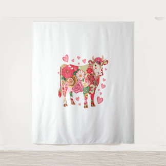 Tenture Vache florale, Vache mignonne Design
