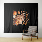 Tenture Vache Highland Chute Automne Fille Thanksgiving C (En situation (horizontale))