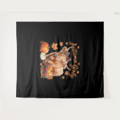 Tenture Vache Highland Chute Automne Fille Thanksgiving C (Devant (Horizontal))