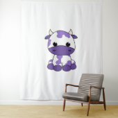 Tenture Vache pourpre T-shirt surdimensionné_1 (En situation)