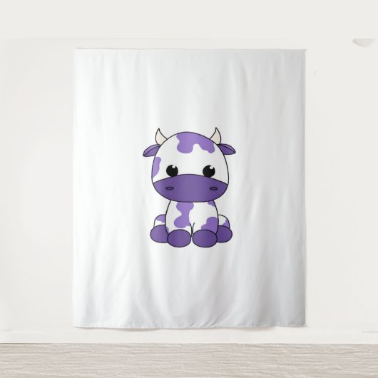 Tenture Vache pourpre T-shirt surdimensionné_1 (Devant)