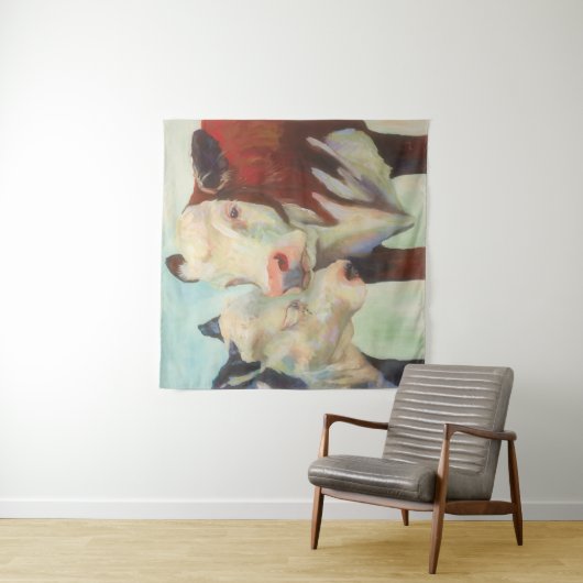 Tenture Vaches amoureuses (En situation)