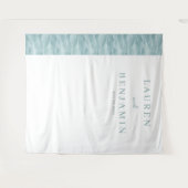Tenture Vague Bleu-Vert Serein (Devant (Horizontal))