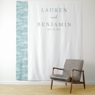 Tenture Vague Bleu-Vert Serein
