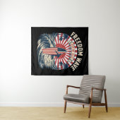 Tenture Vague de liberté 4 juillet (En situation (horizontale))