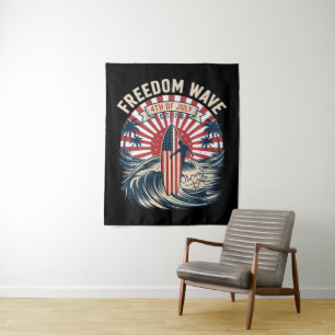 Tenture Vague de liberté 4 juillet