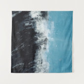 Tenture vague de mer. Illustration peinte à la main (Devant (Horizontal))