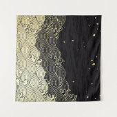 Tenture Vague dorée, texture papier. (Devant (Horizontal))