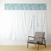 Tenture Vague sere bleu-vert (En situation (horizontale))