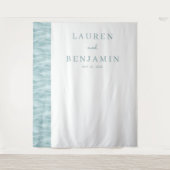 Tenture Vague sere bleu-vert (Devant)