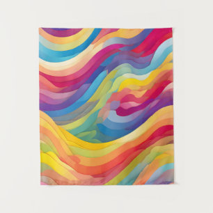 Tenture Vagues arc-en-ciel
