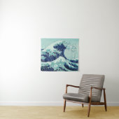 Tenture Vagues bleues Hokusai (En situation (horizontale))