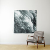 Tenture Vagues De Belle Mer Noire Et Blanc (En situation (horizontale))