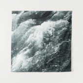 Tenture Vagues De Belle Mer Noire Et Blanc (Devant)