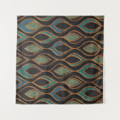 Tenture Vagues de gravure : Bronze Texture de cuivre (Devant (Horizontal))