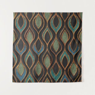 Tenture Vagues de gravure : Bronze Texture de cuivre