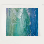 Tenture Vagues de plage d'été sur l'océan bleu (Devant (Horizontal))