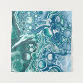 Tenture Vagues d'eau turquoise turquoise et bleue (Devant (Horizontal))