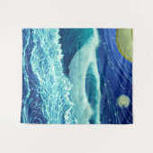 Tenture Vagues en rage Bleu Ocean Night (Devant (Horizontal))
