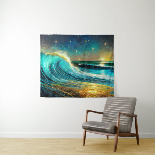 Tenture Vagues océaniques clignantes