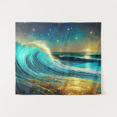 Tenture Vagues océaniques clignantes (Devant (Horizontal))