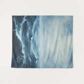 Tenture Vagues océaniques des mers dures (Devant (Horizontal))