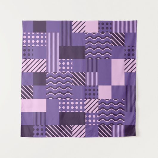 Tenture Vagues Points Gris : Moderne Sans Fil. (Devant)