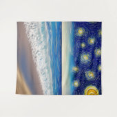 Tenture Vagues Starry Blue Beach (Devant (Horizontal))