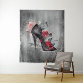 Tenture Vampy Spike Stiletto | Rouge Rose Haut-talon Grung (En situation)