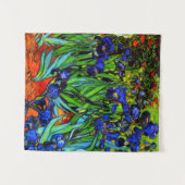 Tenture Van Gogh - Irises, beau art bleu d'Indigo (Devant (Horizontal))