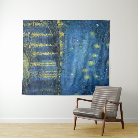 Tenture Van Gogh Nuit étoilée sur le Rhône (En situation (horizontale))